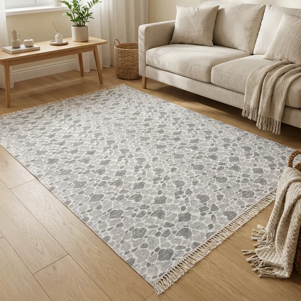 Dual Side 180x280cm Stone Style Grey & White Carpet