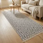 Dual-Side-200x80cm-Geaometric-Brown-&-White-Carpet1 Dual Side 200x80cm Geaometric Brown & White Carpet1