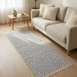 Dual-Side-200x80cm-Geometric-Gray-&-White-Carpet1 Dual Side 200x80cm Geometric Gray & White Carpet1
