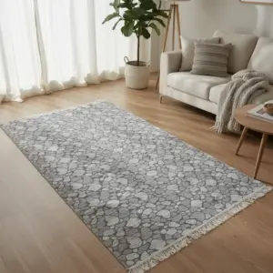 Dual Side 215x140cm Stonecraft Gray & White Carpet