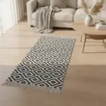 Dual-Side-60x120cm-Geomatric-Style-Brown-&-White-Carpet Dual Side 60x120cm Geomatric Style Brown & White Carpet