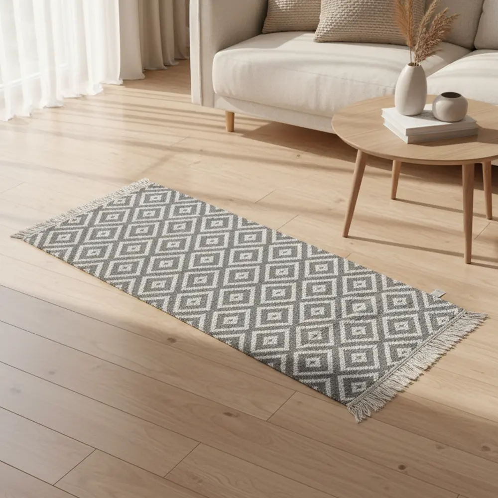 Dual-Side-60x120cm-Geomatric-Style-Grey-&-White-Carpet1 Dual Side 60x120cm Geomatric Style Grey & White Carpet1