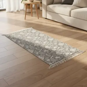 Dual Side 60x120cm Stone Style Grey & White Carpet1