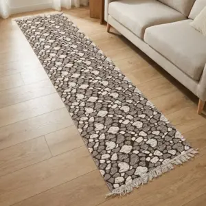 Dual Side 80x300cm Stone Style Brown & White Carpet1