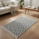 Dual-Side-90x60cm-Geometric-Black-&-White-Carpet1 Dual Side 90x60cm Geometric Black & White Carpet1