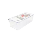 Emhouse 15x37x10cm Tall Clear Fridge Organizer Midi with Lid