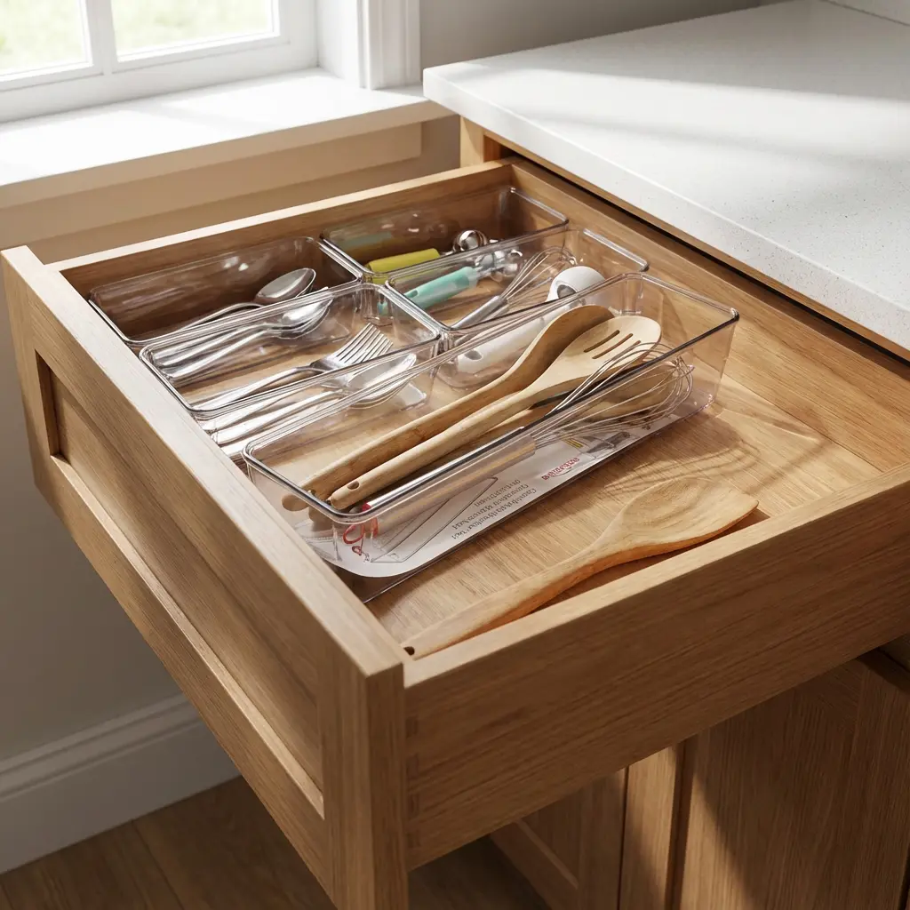 Emhouse 30.8x7.7x6cm Clear Modular Fridge Organizer1