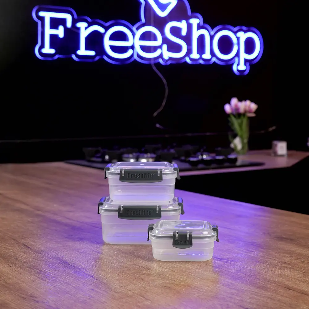 Freshlife 3pcs Grey Storage Boxes Set1