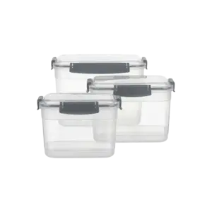 Freshlife 3pcs Trasparent Storage Boxes Set