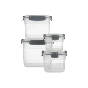 Freshlife 4pcs Trasparent Storage Boxes Set