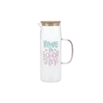 Glass 1.1L Jug with Wooden Lid