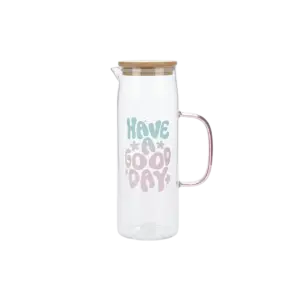 Glass 1.1L Jug with Wooden Lid