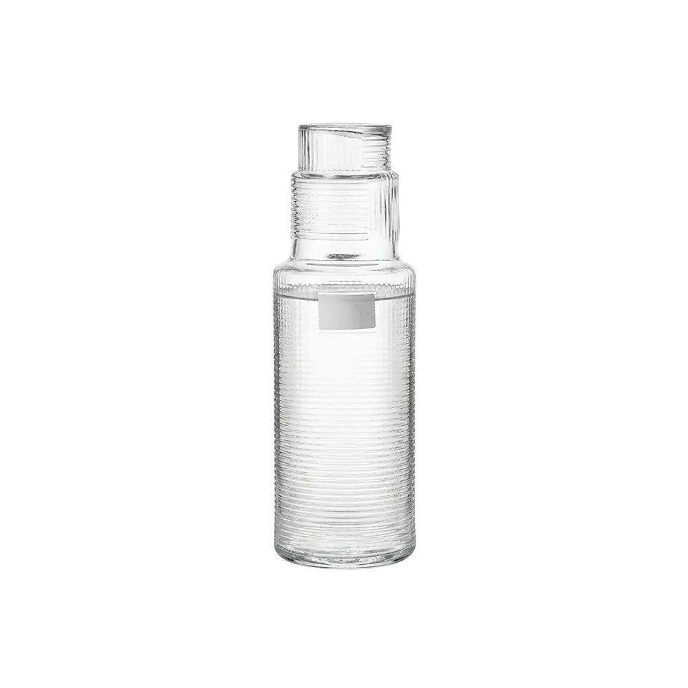 Glass 1.2L Textured Jug with Lid