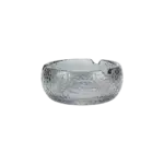 Glass 11cm Round Shaped Grey Ashtray