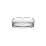 Glass 9.5cm Oval Shaped Transparent Ashtray