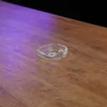 Glass-9.5cm-Oval-Shaped-Transparent-Ashtray1 Glass 9.5cm Oval Shaped Transparent Ashtray1