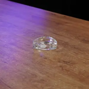 Glass 9cm Triangular Shaped Transparent Ashtray1