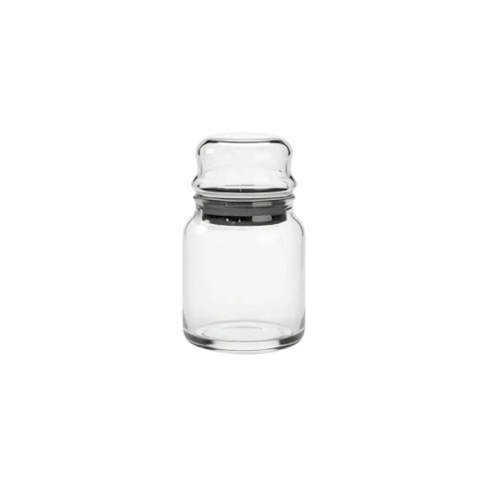 Glass Storage 290 ml Jar with Airtight Gray Press Lid