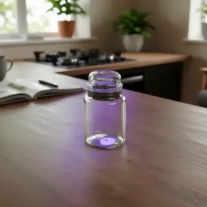 Glass Storage 890 ml Jar with Airtight Gray Press Lid1