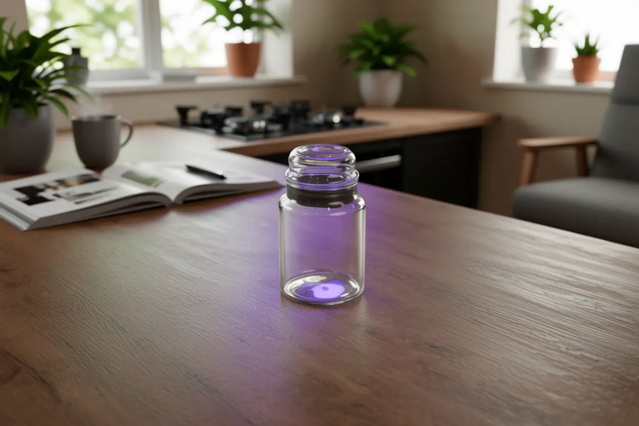 Glass Storage 890 ml Jar with Airtight Gray Press Lid1