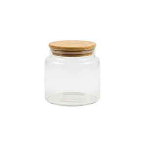 Glass Storage Jar 785 ml with Wooden Lid