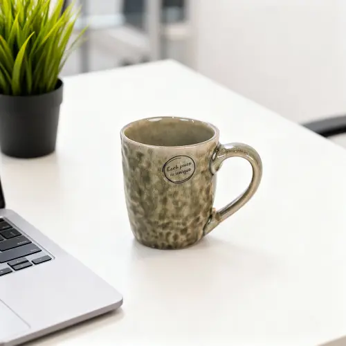 Handcrafted Green Rustic Cup1