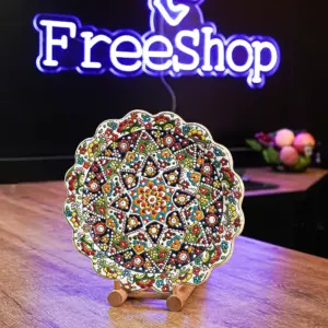 Handmade 25cm Mandala Design Colored Plate1