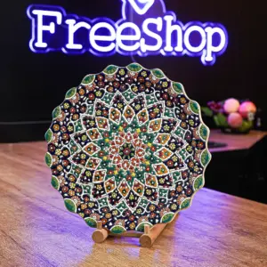 Handmade 30cm Mandala Design Colored Plate1