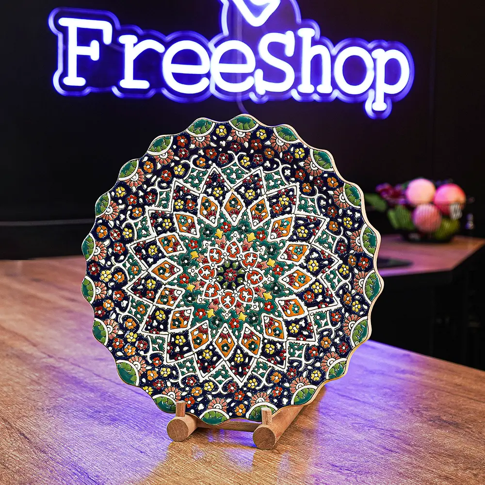 Handmade 30cm Mandala Design Colored Plate1