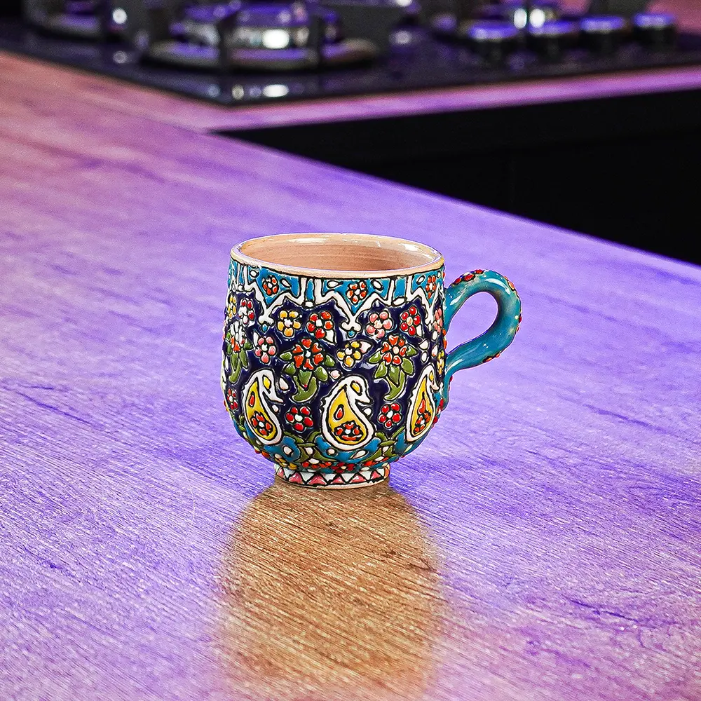 Handmade-Floral-Pattern-Blue-Mug1 Handmade Floral Pattern Blue Mug1