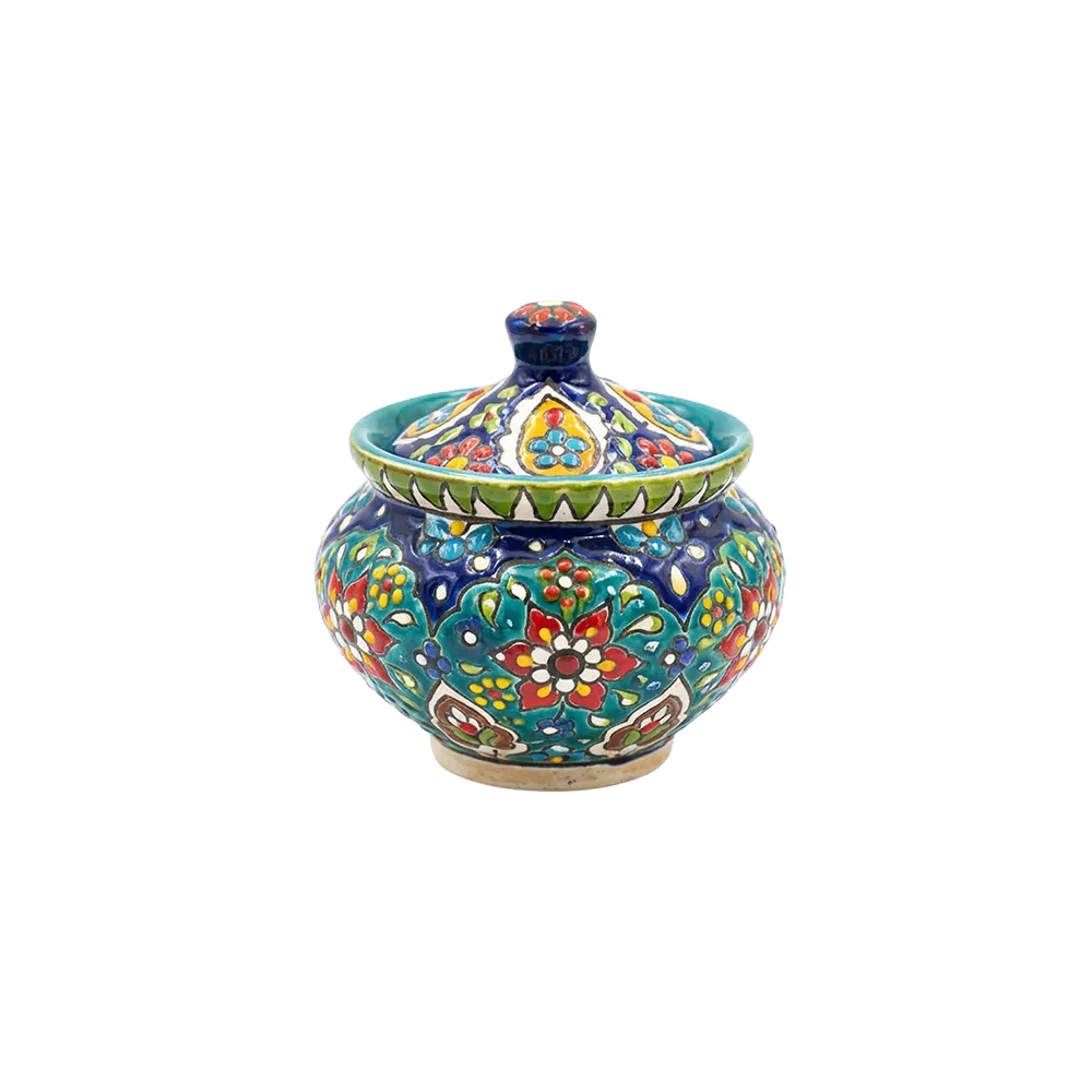 Handmade-Floral-Pattern-Shaker-with-Lid-1 Handmade Floral Pattern Shaker with Lid