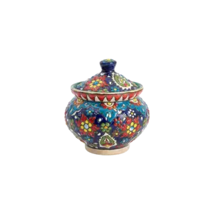 Handmade Floral Pattern Shaker with Lid