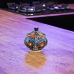 Handmade Floral Pattern Shaker with Lid