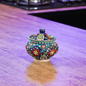 Handmade Floral Pattern Shaker with Lid