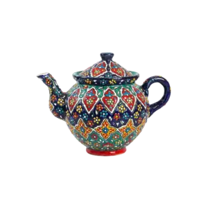 Handmade Floral Pattern Tea Pot with Lid