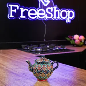 Handmade Floral Pattern Tea Pot with Lid1