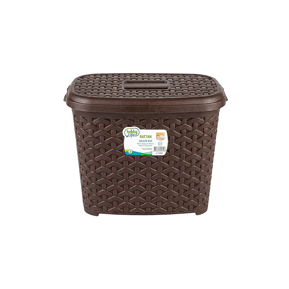 Hobby Life 2.5L Rattan Brown Plastic Storage with Lid