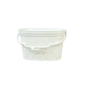 Hobby Life Rattan White Basket designed for organizing laundry tweezers