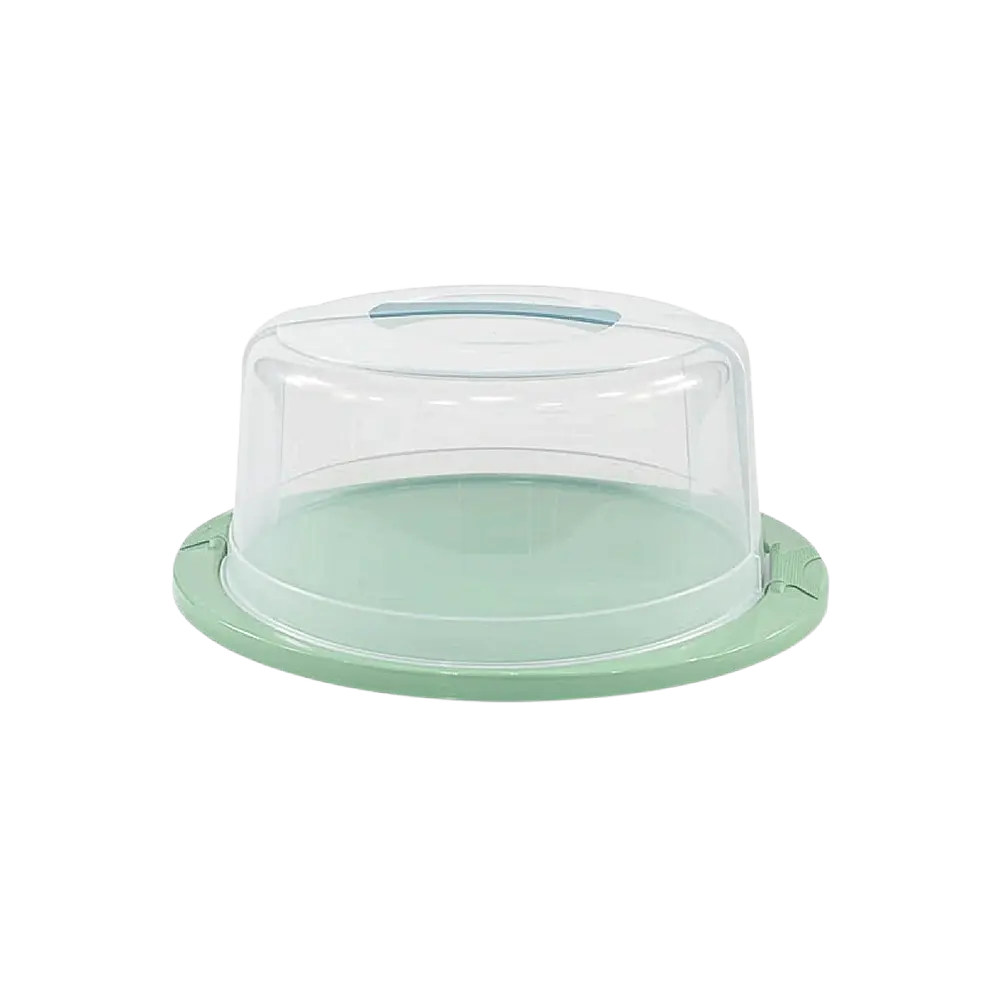 Hobby Life Round Cake Dome with Green Serving Base & Handle