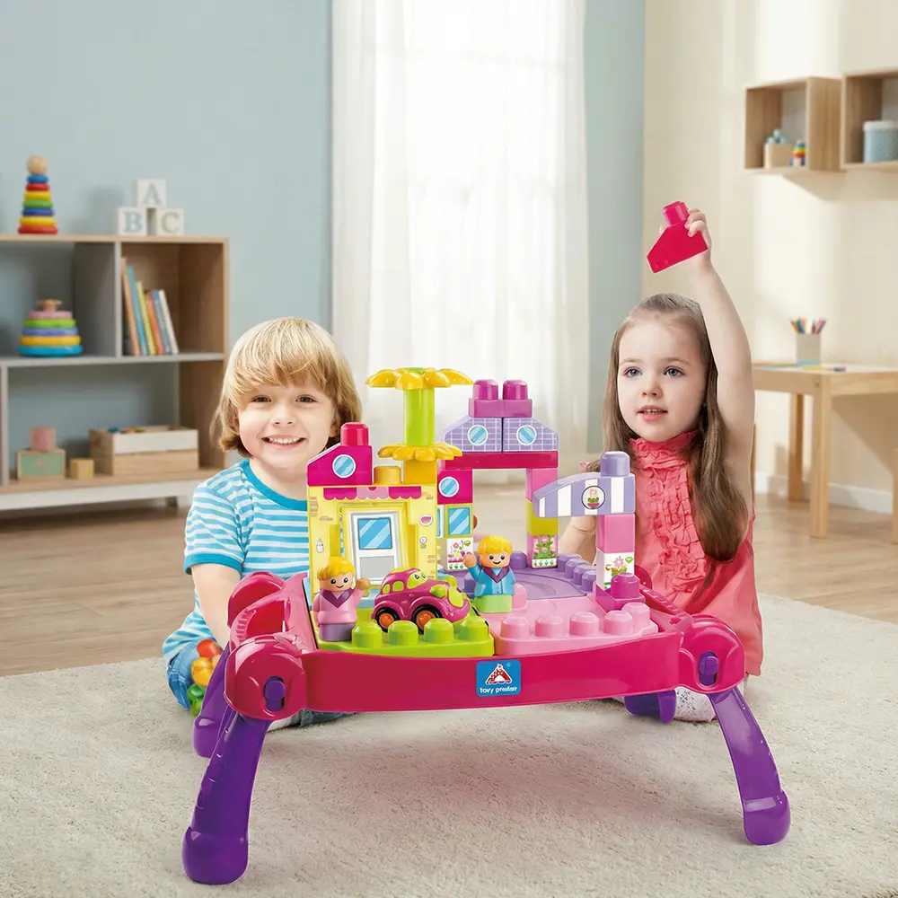 Interactive Pink Blocks Play Table1