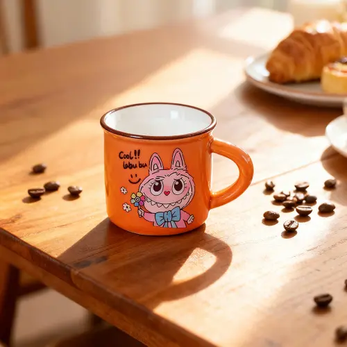 Labubu Pink Bow Coffee Cup