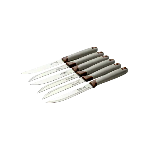 MOMAZ 12 Piece Table Knife Set White Handle
