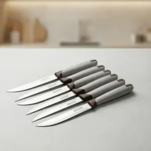 MOMAZ 12 Piece Table Knife Set White Handle1