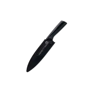 MOMAZ 8 Chef’s Knife with Sheath Black with Gray