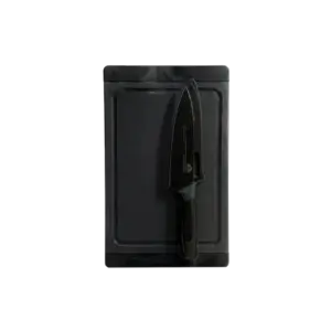 MOMAZ Set of Two Knives & Non Slip Cutting Board