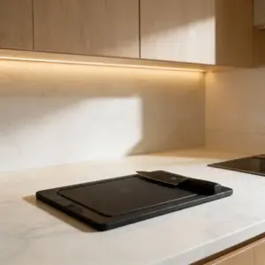 MOMAZ Set of Two Knives & Non Slip Cutting Board1