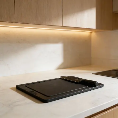 MOMAZ Set of Two Knives & Non Slip Cutting Board1