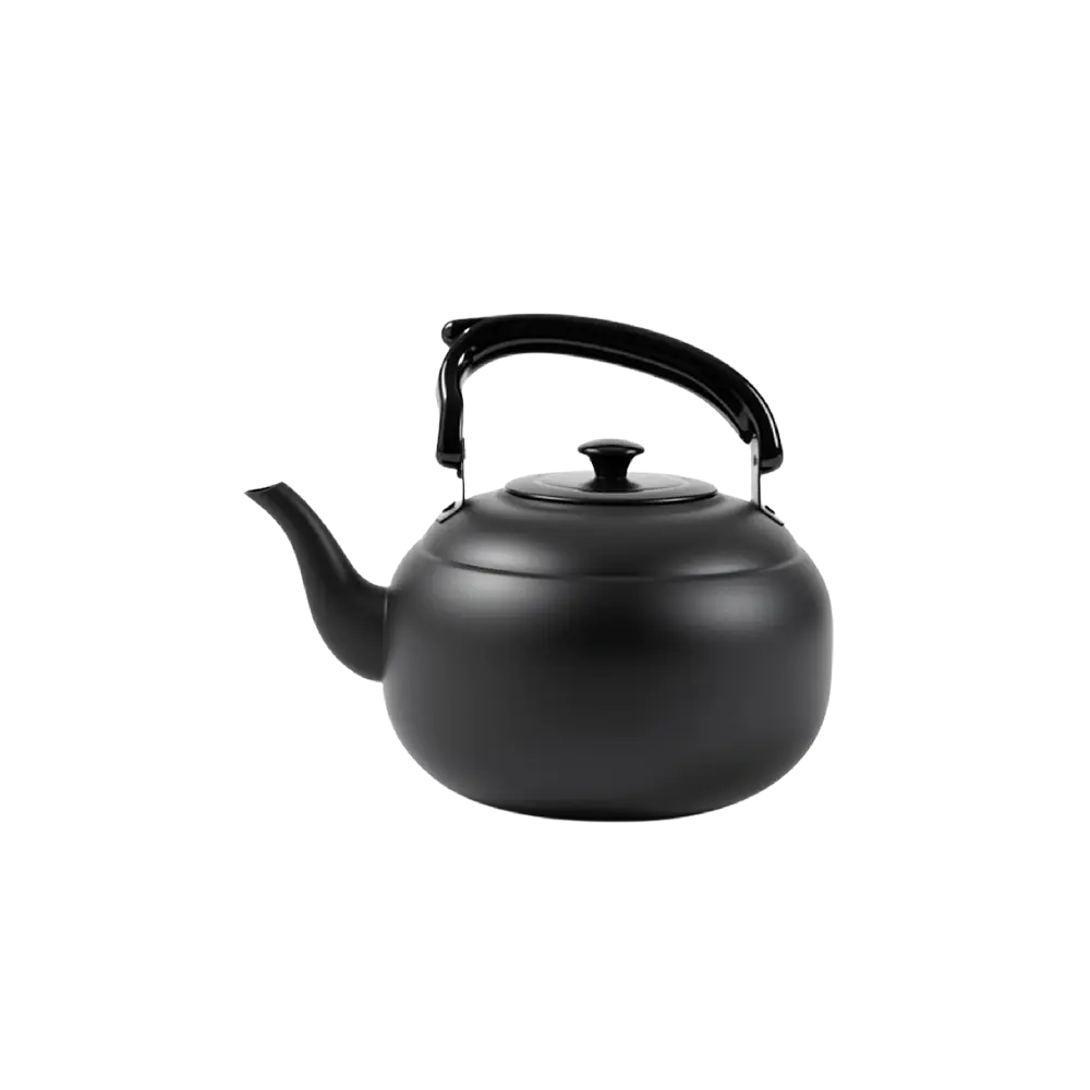 Matte Black 1.5L Enamel Tea Kettle