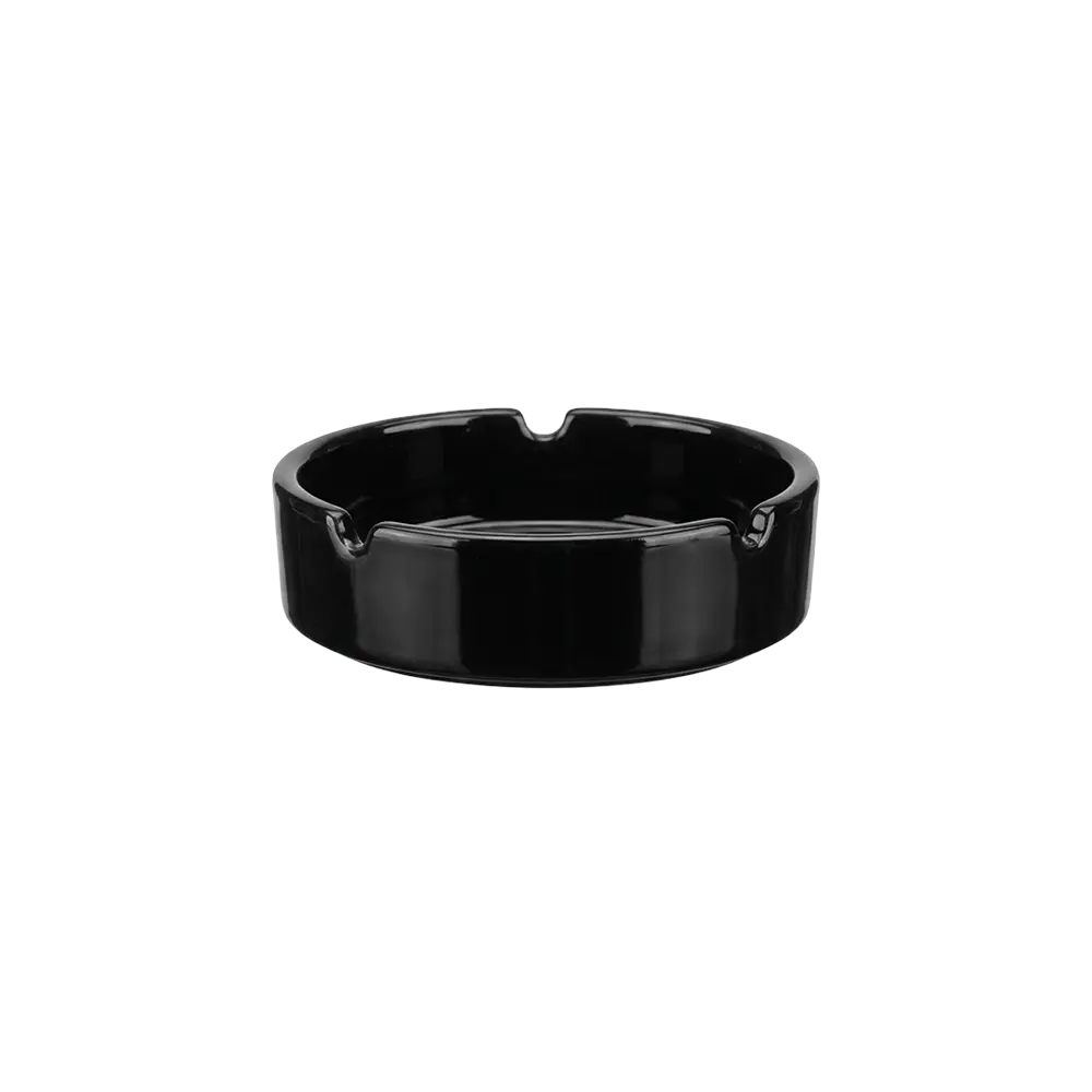 Melamine 10.5cm Circular Shaped Black Ashtray