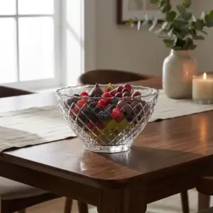 Modern 22 cm Crystal Glass Centerpiece Bowl1